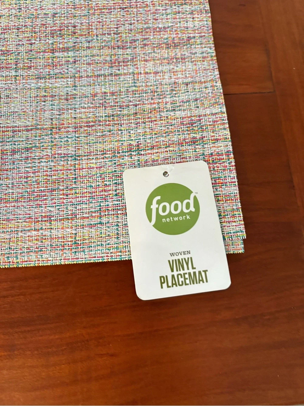 Food Network Woven Vinyl Placemat Set of 4 NWT Multicolor 13x19
